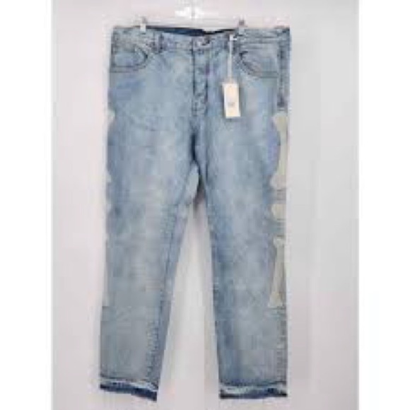 MNML Embroidered Jeans NWT Size 30 - Picture 1 of 6